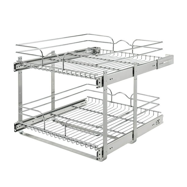 Rev-A-Shelf 9"x18" Single Wire Basket Pull Out Shelf Storage Cabinet Organizer Rev-A-Shelf 9"x18" Single Wire Basket Pull Out Shelf Storage Cabinet Organizer